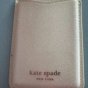 Kate Spade New York Magnetic Magsafe White Glitter Wallet Apple Iphone Samsung